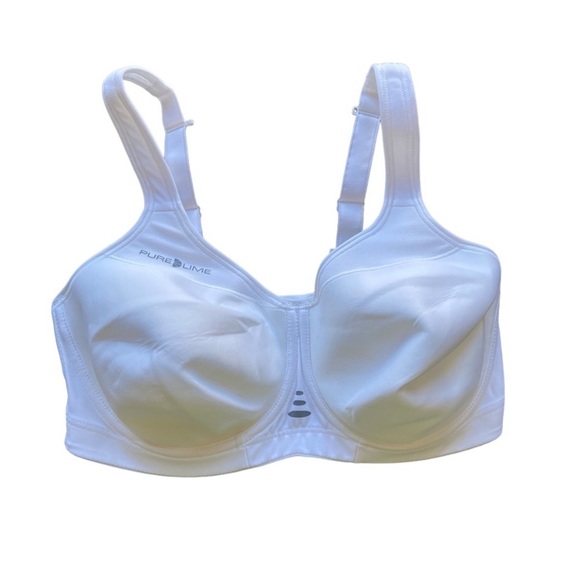 Pure Lime Moulded Sports Bra White - Picture 4 of 7